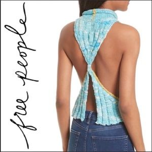 blue knit Free People Sleeveless top XS